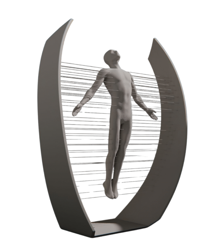 3D Printed Abstract Human Suspension Sculpture