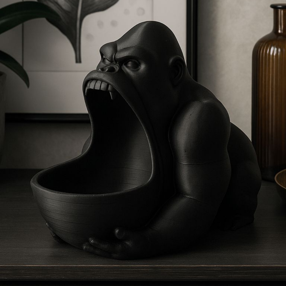 3D Printed Gorilla Bowl – Modern Home Décor