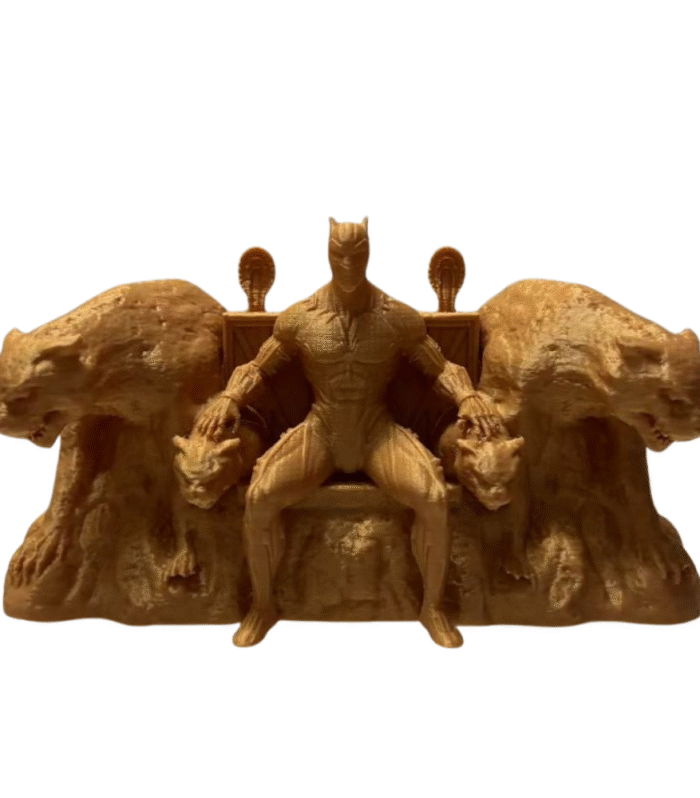 3D Printed Panther Throne Superhero Statue