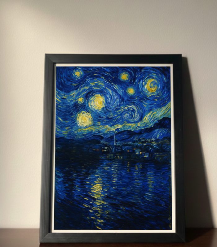 Starry Night – Classic Art Metal Wall Poster