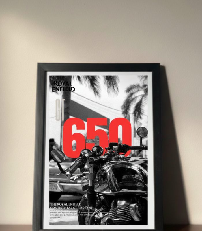 Royal Ride 650 – Classic Bike Metal Wall Poster