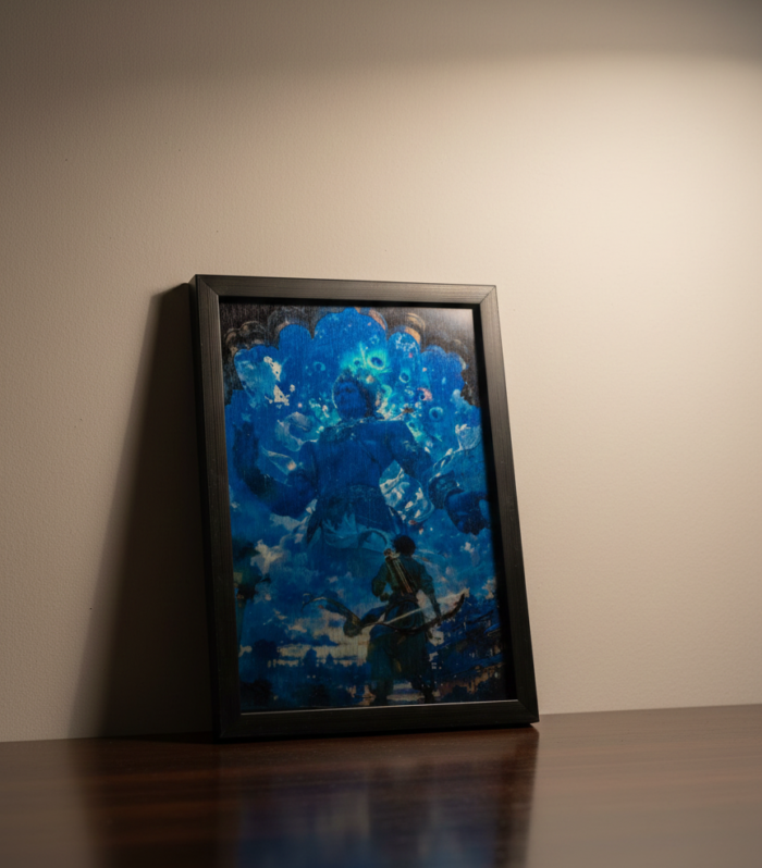 Divine Guidance – Krishna & Arjun Metal Poster