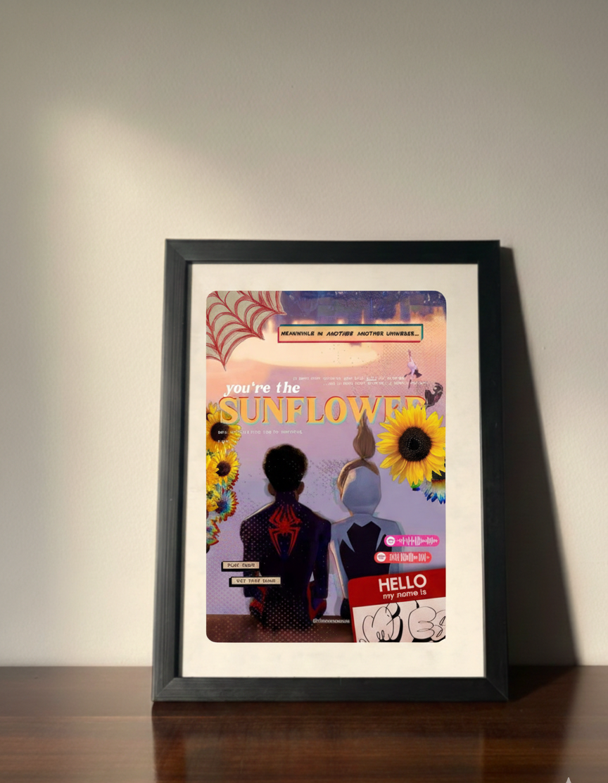 You’re My Sunflower – Spider-Verse Inspired Metal Poster