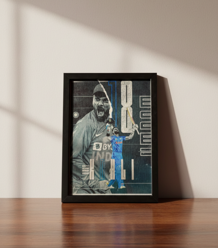 King Kohli – Power of 18 Metal Wall Poster