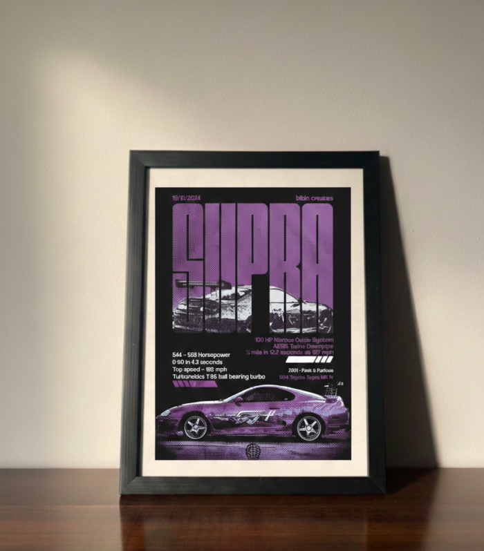 Supra Street Legend – JDM Metal Wall Poster