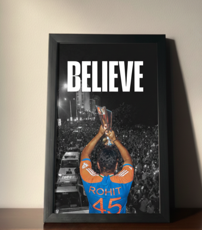 Believe – Rohit Sharma Champion Edition Metal Poster
