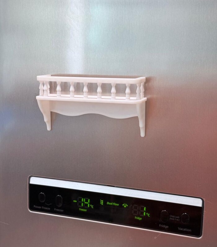 MiniBalcony 3D Printed Fridge Magnet Shelf