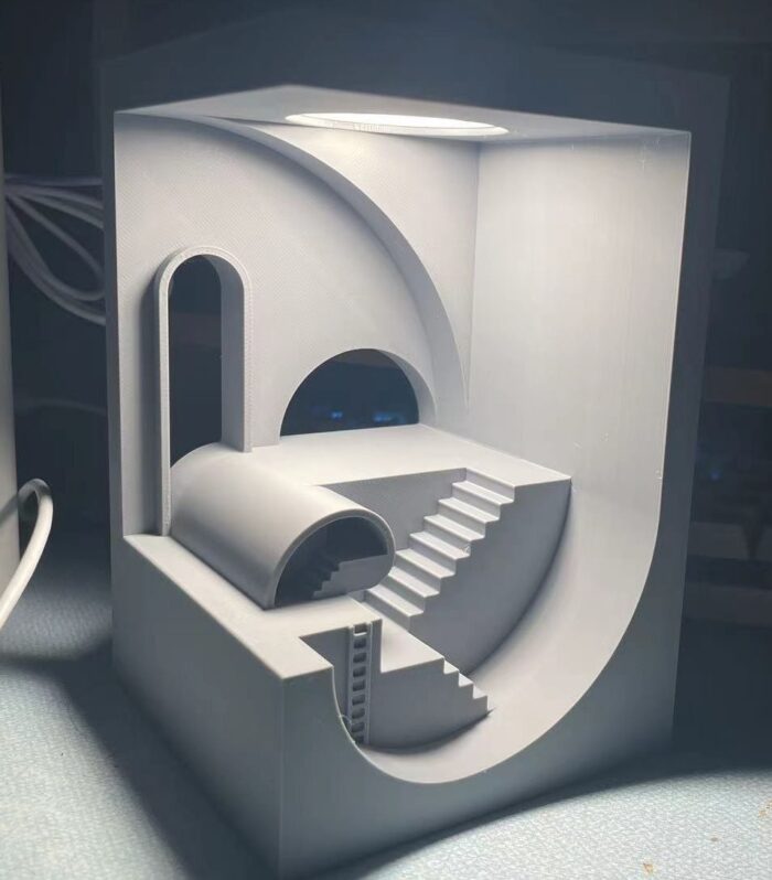 ArcScape 3D Printed Architectural Table Lamp (White Edition)