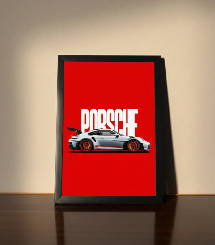 Porsche 911 GT3 RS – Red Edition A4 Metal Poster